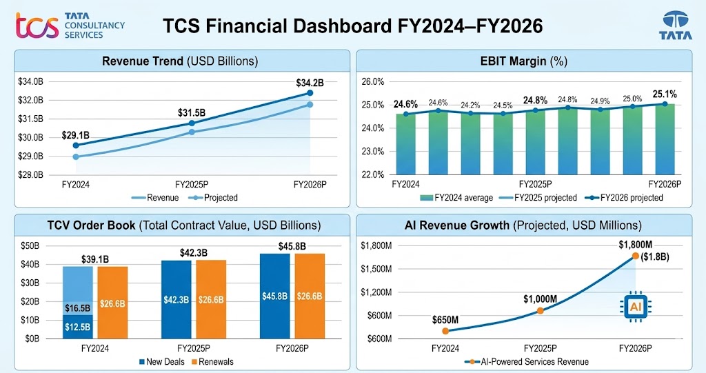 TCS financial dashboard