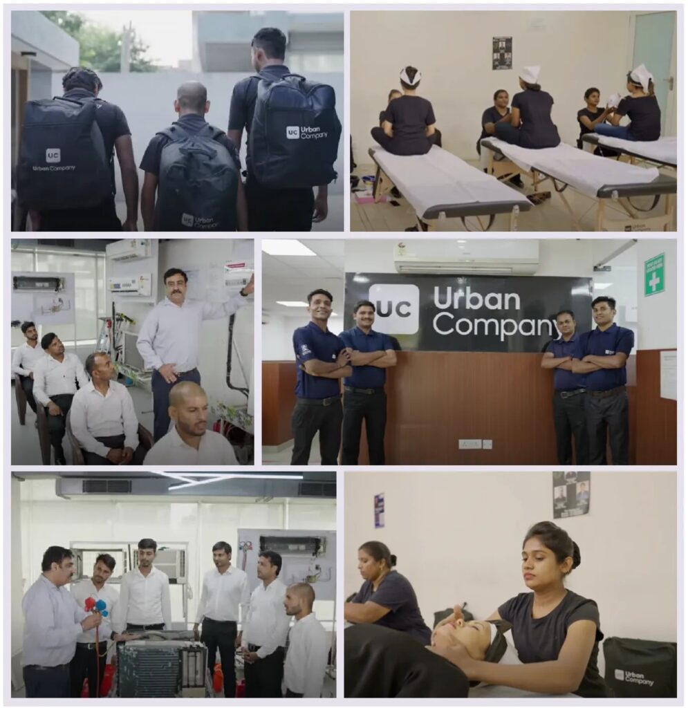 Urban Company training classroom — Skill India-certified training facility for home service professionals