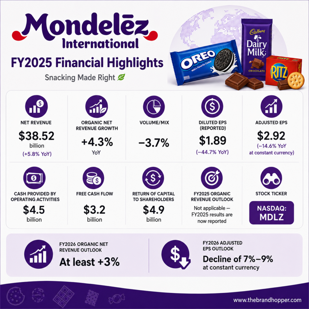 Mondelez International Revenue and Financial Performance Chart