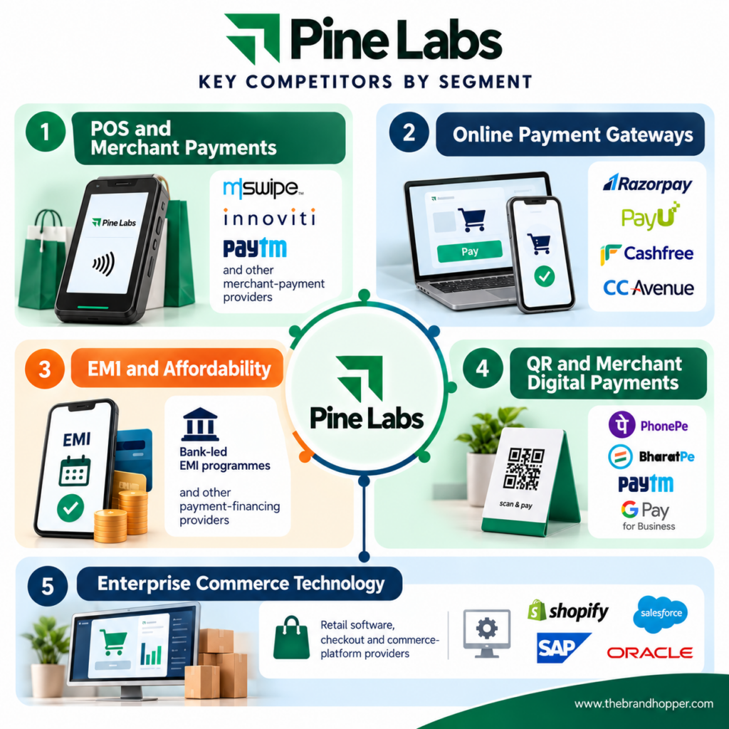 Pine Labs Competitor Landscape Infographic