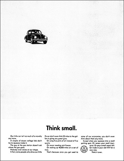 Think Small Campaign, Print #1 | The Brand Hopper