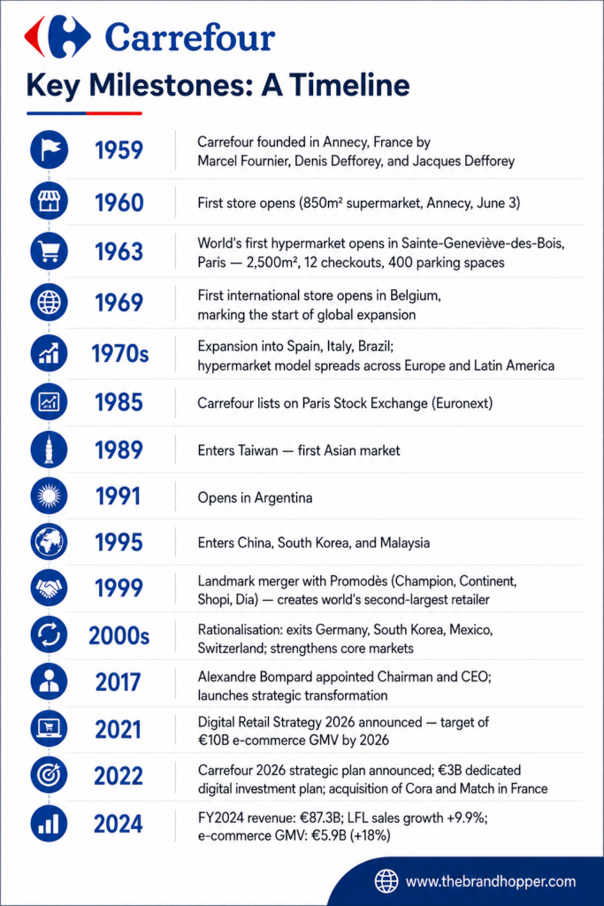 Carrefour Timelines