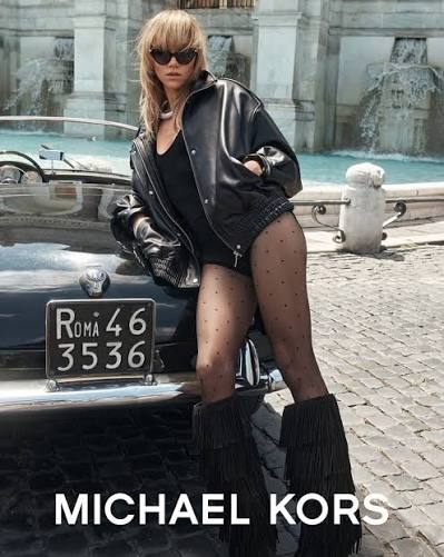 Michael Kors Fall 2025 Campaign — Rome — Suki Waterhouse & Logan Lerman