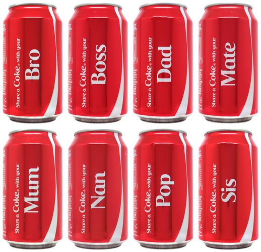 Product photos showing the relationship-label variants