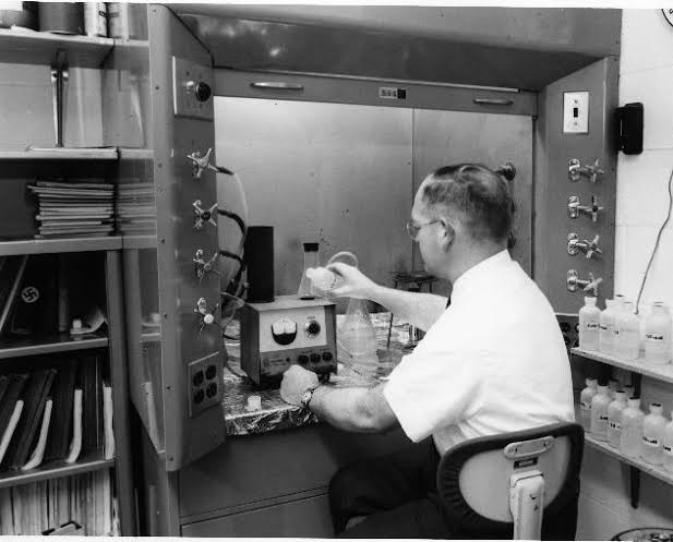 Historical image of Dr. James Robert Cade in the University of Florida research team that invented Gatorade in 1965