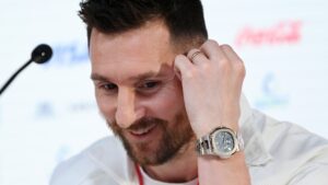 Lionel Messi wearing Patek Philippe