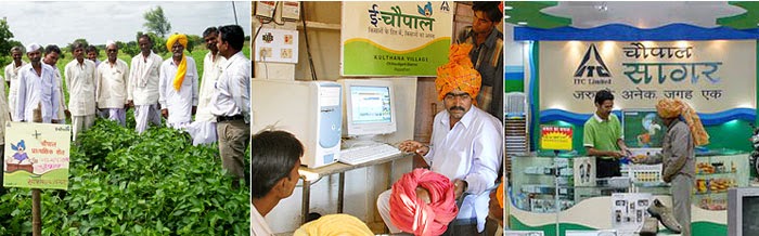 Photo of an ITC e-Choupal kiosk in a rural Indian village