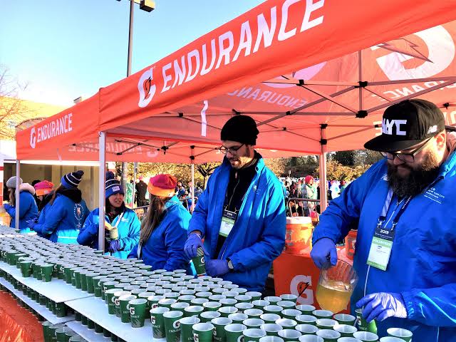 Gatorade's hydration stations at marathons