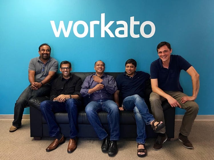 Vijay Tella, Harish Shetty, Gautham Viswanathan, Dimitris Kogias and Alexey Timanovskiy - Founders, Workato | The Brand Hopper