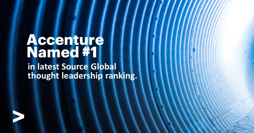 Accenture Named No. 1 in Source Global Research's Latest Global Thought Leadership
