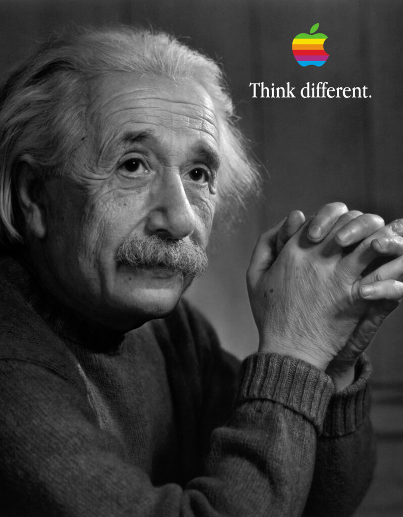 Think Different Campaign — Albert Einstein Portrait Print Ad