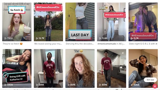 American Eagle Outfitters taps into authenticity on TikTok, BeReal