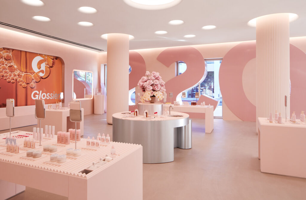 Glossier's Los Angeles store