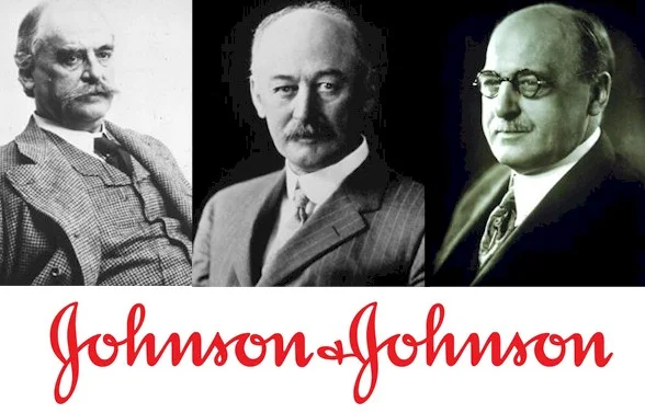 Robert Wood Johnson II, James Wood Johnson, and Edward Mead Johnson