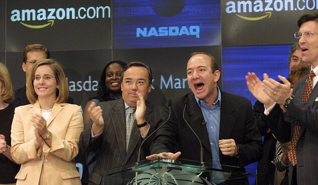 Jef Bezos opening Amazon IPO (1997)