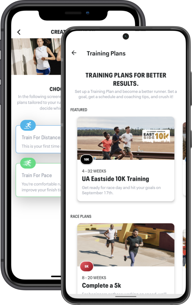 UA MapMyRun App Interface