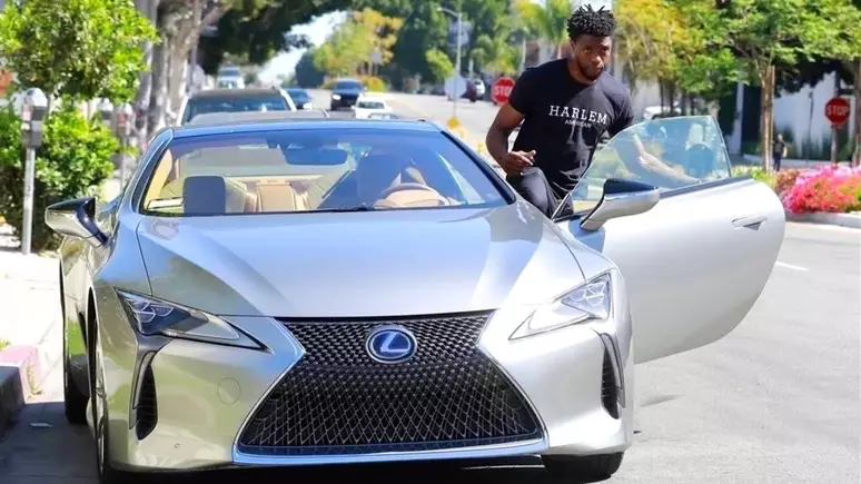 Black Panther star Chadwick Boseman shows off his brand new Lexus LC 500h