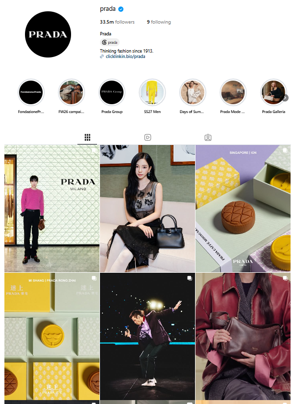 Prada Instagram – Over 34 Million Followers | Luxury Social Media Leadership