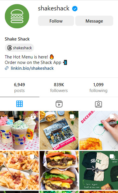 Shake Shack Instagram