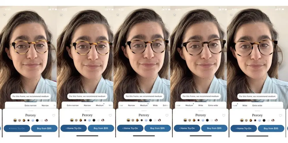  Warby Parker offers Virtual Try On to the customer