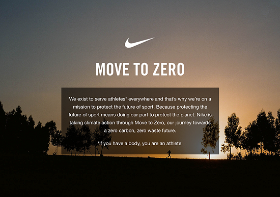 Nike Move to Zero sustainability initiative
