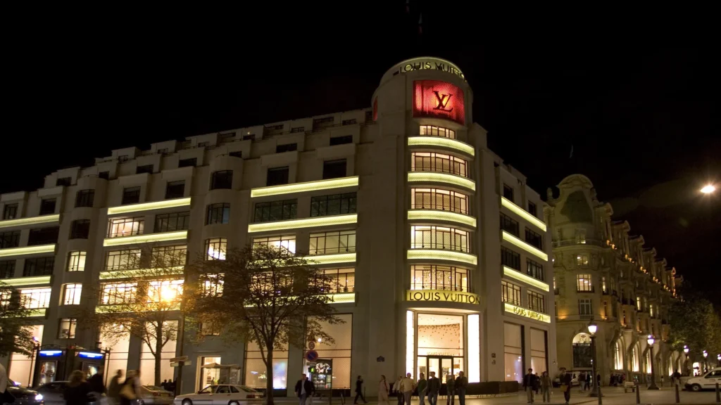 The Flagship Louis Vuitton Store on the Champs-Elysees, Paris