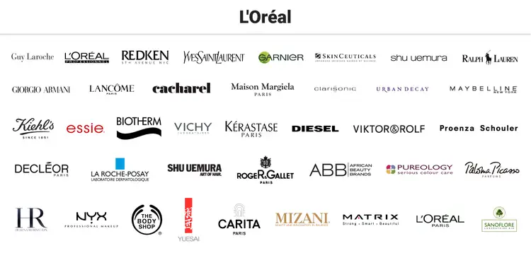 Brand Portfolio of L'Oréal