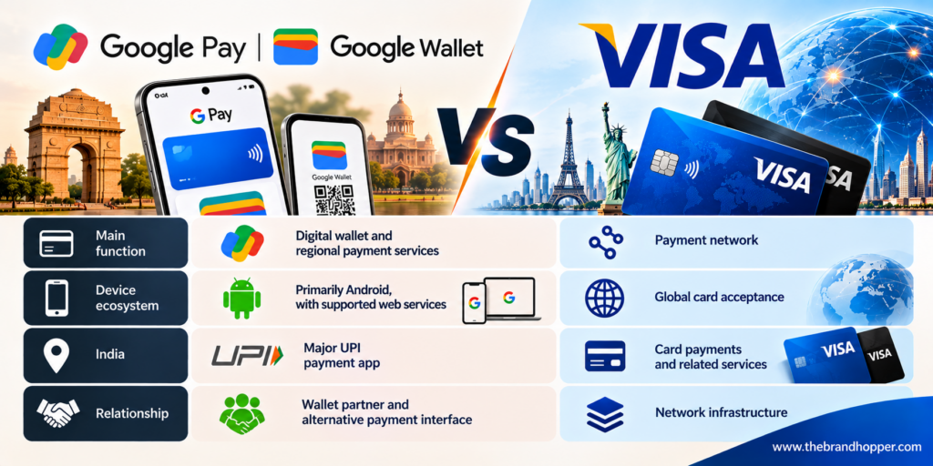 Google Pay and Google Wallet as a competitor of Visa
