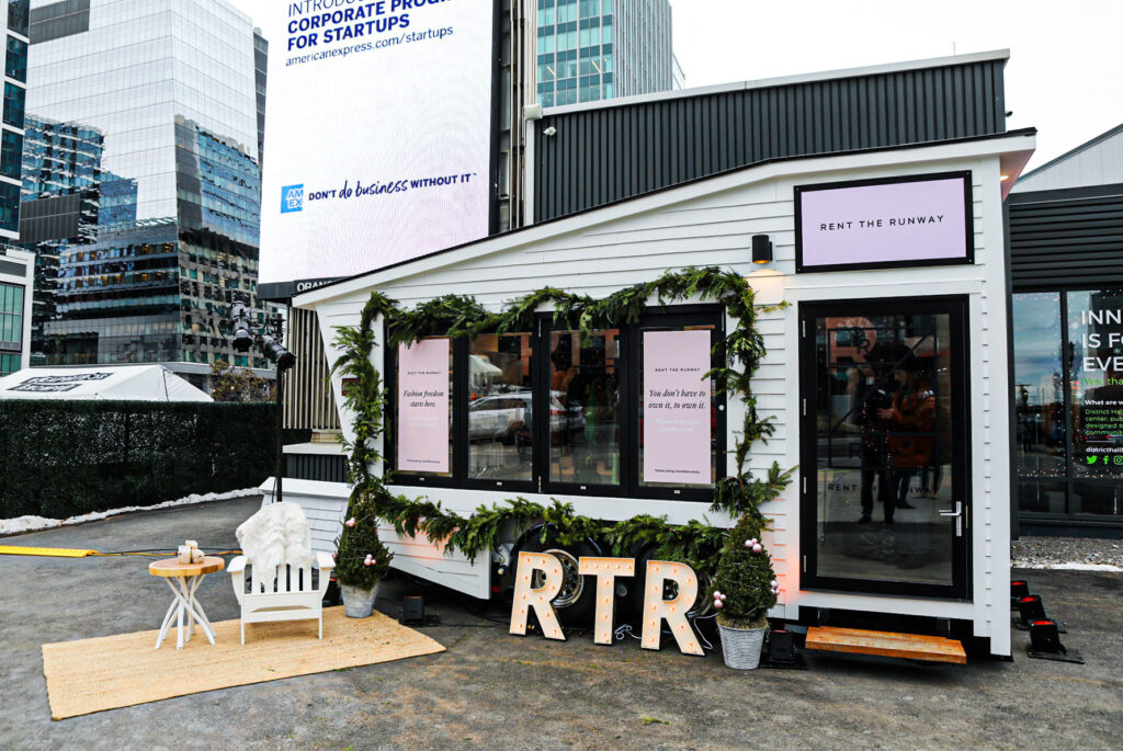 Rent the Runway's Pop up shop at Boston Seaport 