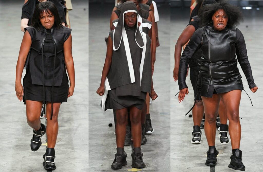 Rick Owens uses curvy college-student models for his Paris Fashion Week catwalk