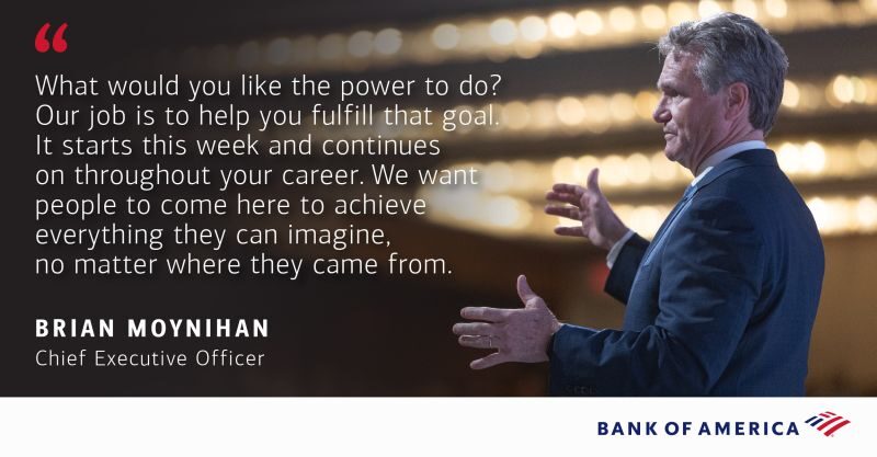 Bank of America's tagline represents aspirations of its customers