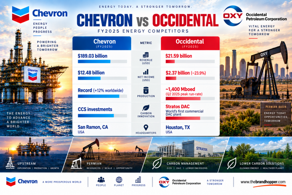 Occidental Petroleum (OXY) as a competitor of Chevron