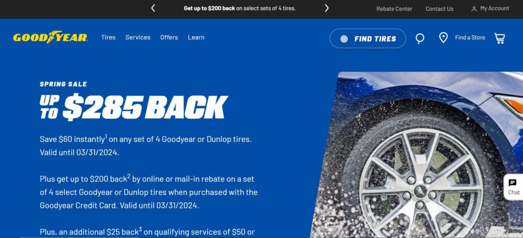 Goodyear Website is intuitive and user-friendly