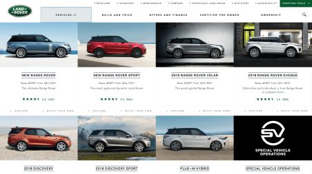 Land Rover's Clean Website Accentuates The Customer Journey