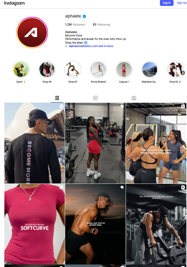 Alphalete Instagram