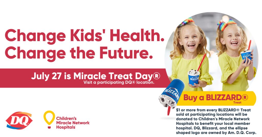 Dairy Queen® Brings Health and Hope to Kids at Nicklaus Children's Hospital on Miracle Treat Day®