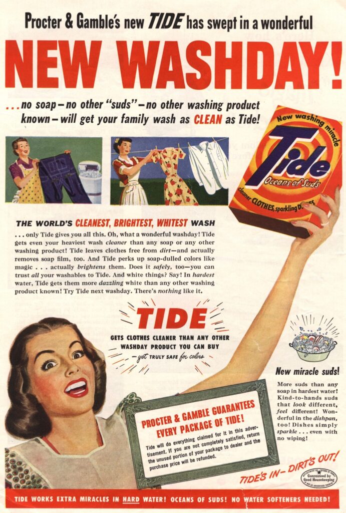 The 'Washday Miracle' advertisment of Tide