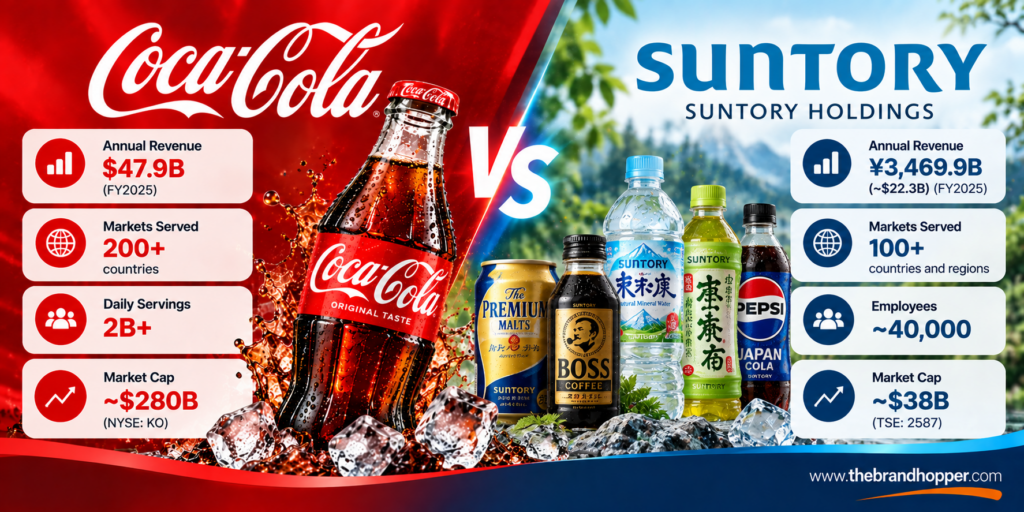 Suntory Holdings as a competitor of Coca-Cola