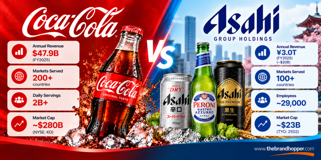 Asahi Group Holdings as a competitor of Coca-Cola