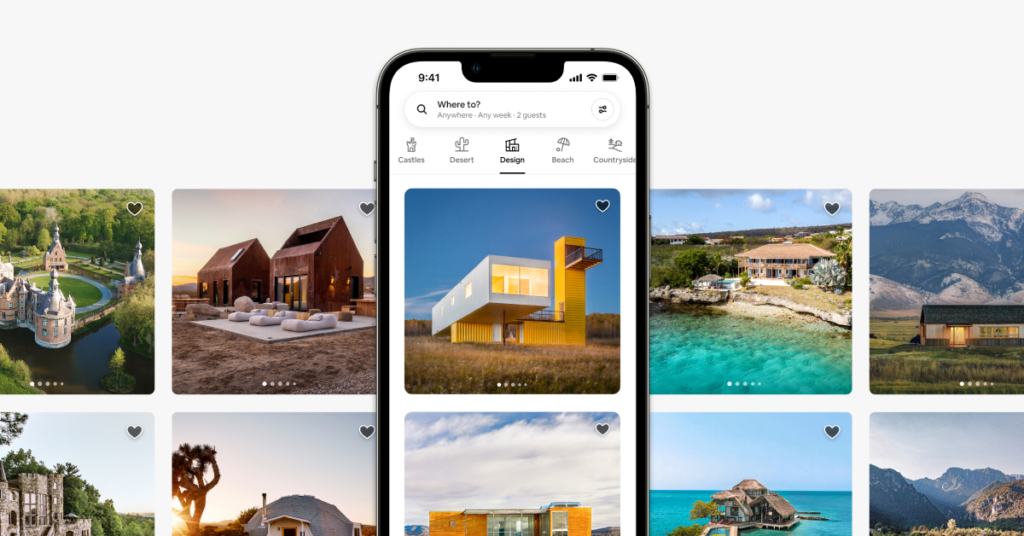 Airbnb Categories redesign, 2022