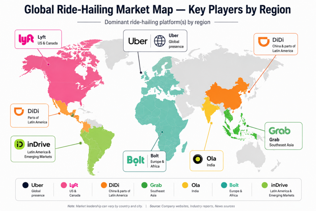 Uber's Ride-Hailing Regional Competitors