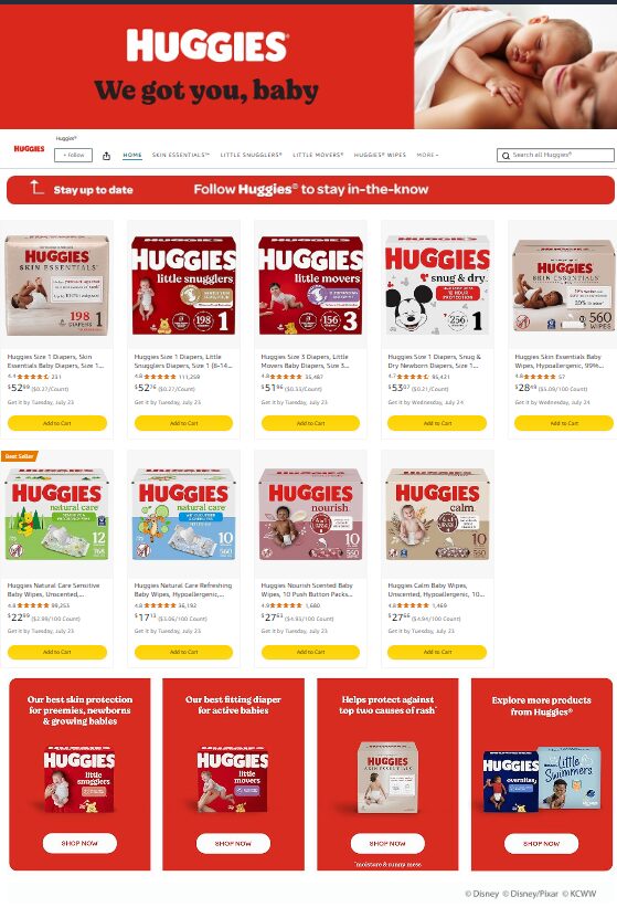 Huggies Store on Amazon