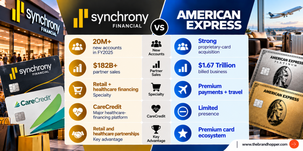 Synchrony Financial vs American Express Infographic