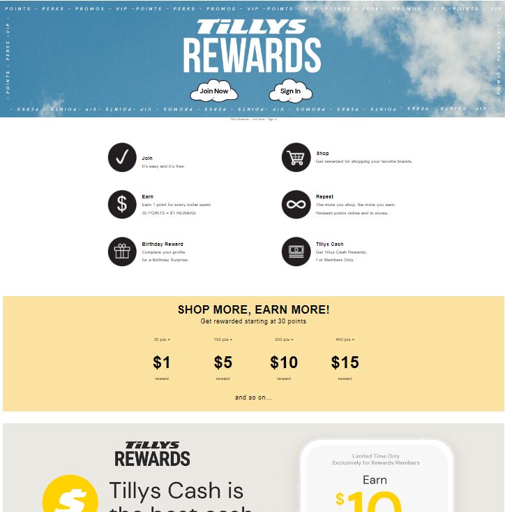 Tilly's Rewards