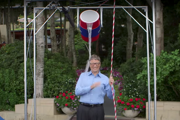 Bill Gates participating in Ice Bucket Challenge