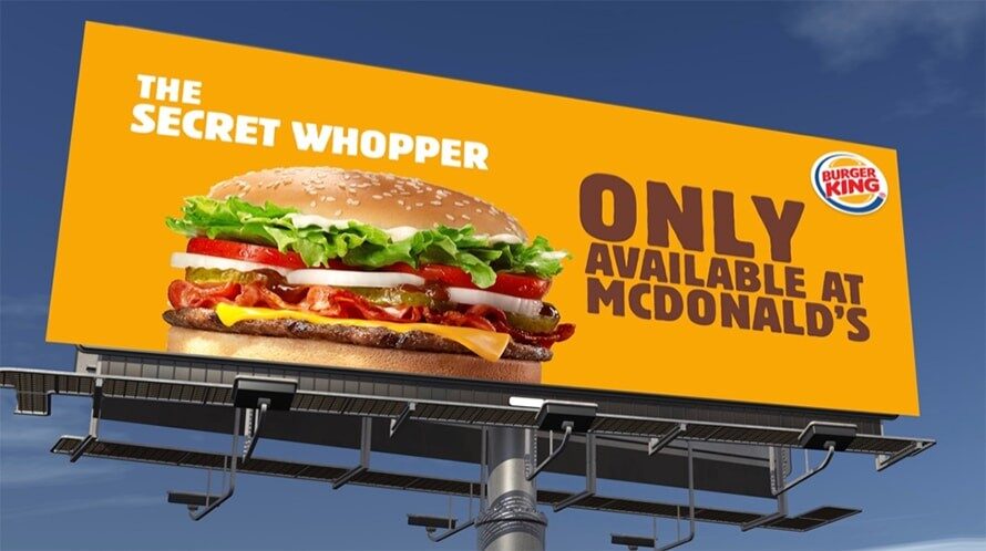 Burger King’s Whopper Detour Campaign involves visiting the competitor McDonald's