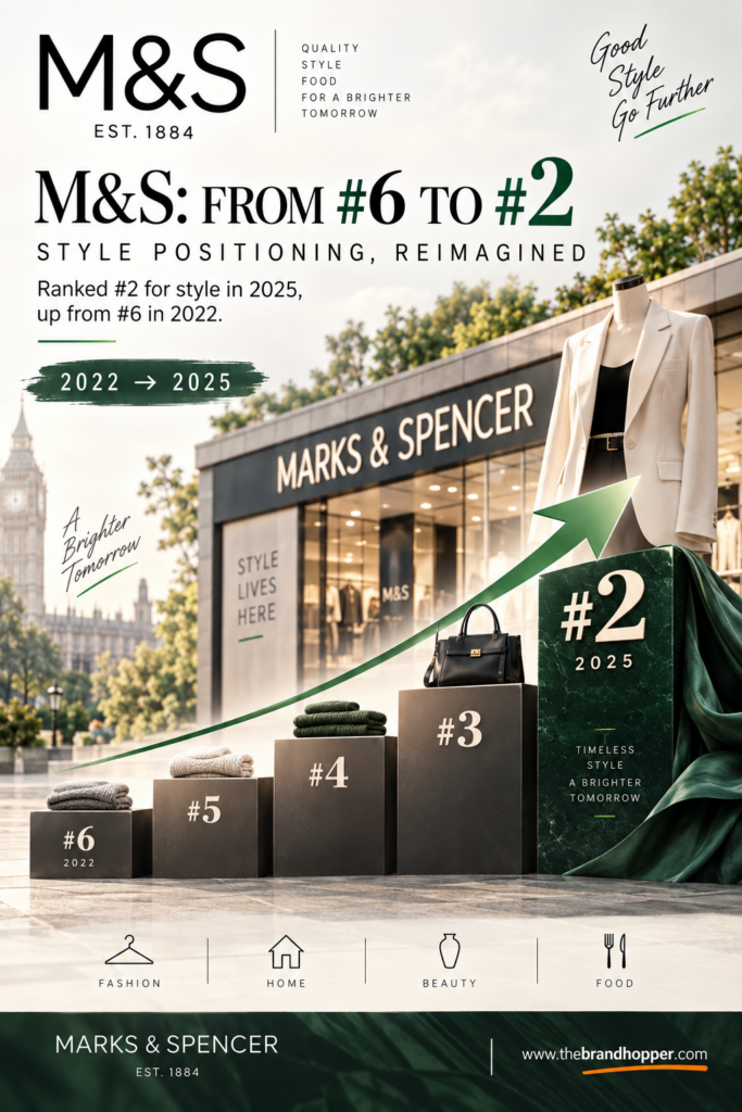 M&S brand positioning improvement chart