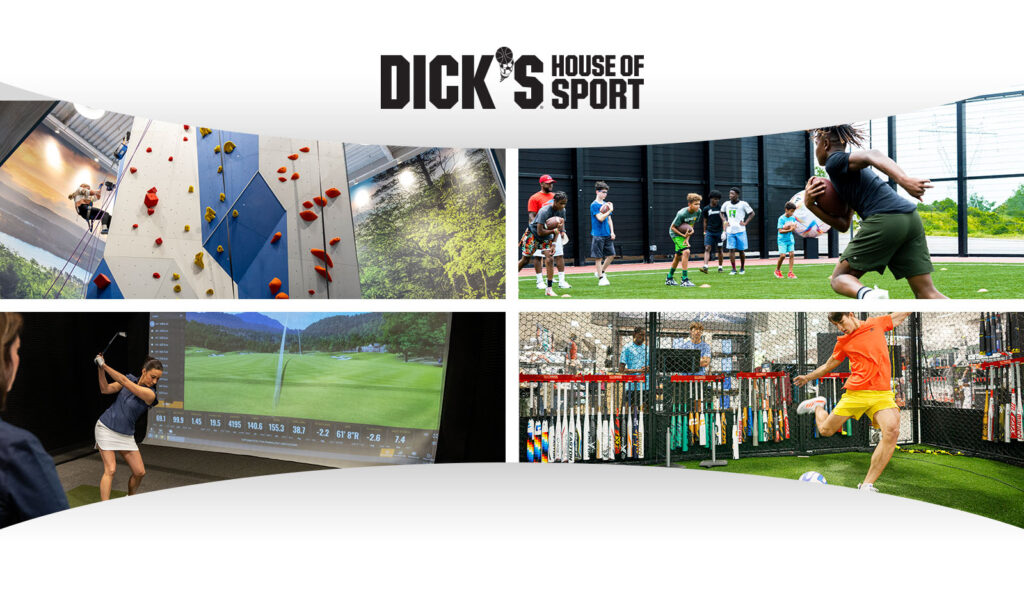 Dick's New Store Concept include House of Sports that comprises of Golf Turf, Cages, and much more