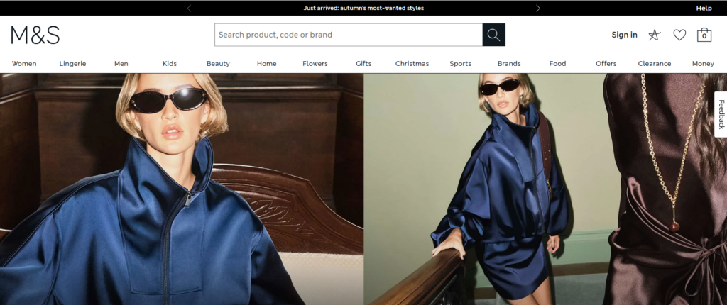 M&S Website