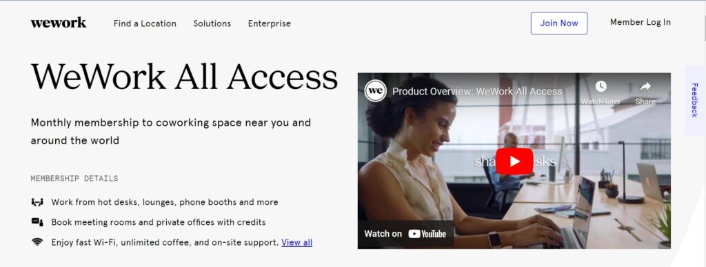 WeWork All Access Plan